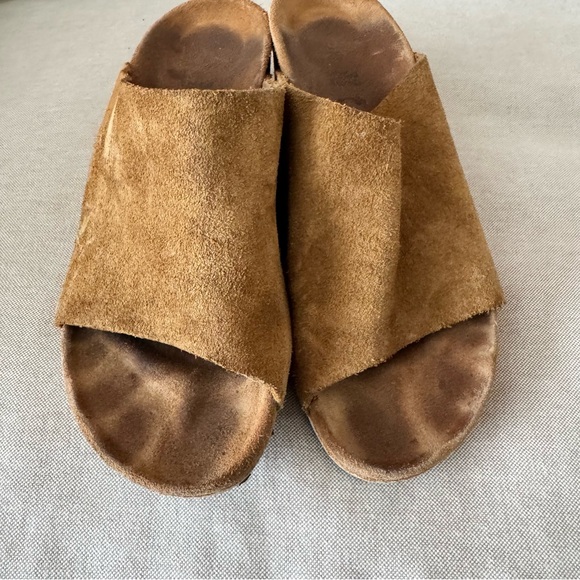 Birkenstock Papillo Tan Suede Wedge Sandals - Picture 2 of 7